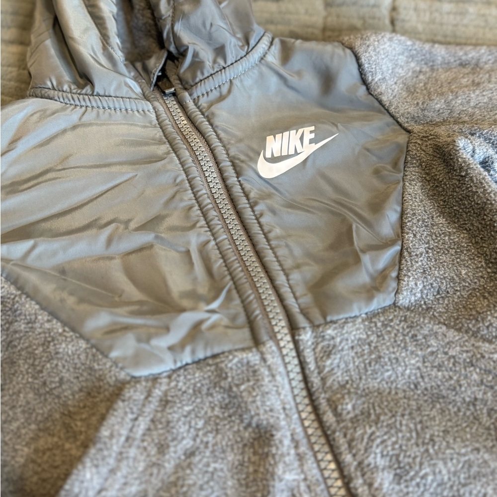 Nike Kids Gray Fleece Jacket